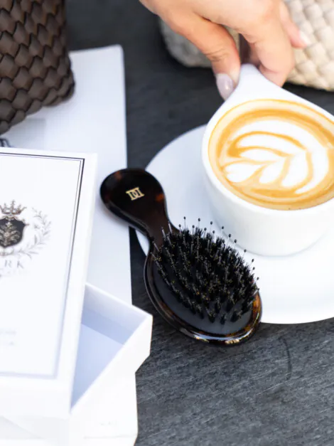HAIR BRUSH SMALL BROWN TORTOISE