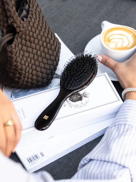HAIR BRUSH LARGE BROWN TORTOISE