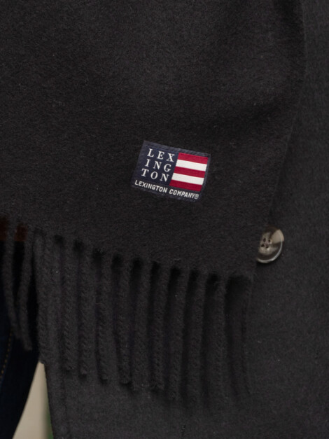 MASSACHUSETTS RECYCLED WOOL BLEND SCARF BLACK