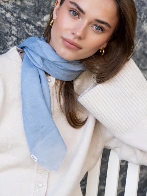 CASHMA SMALL SCARF CASHMERE KENTUCKY BLUE