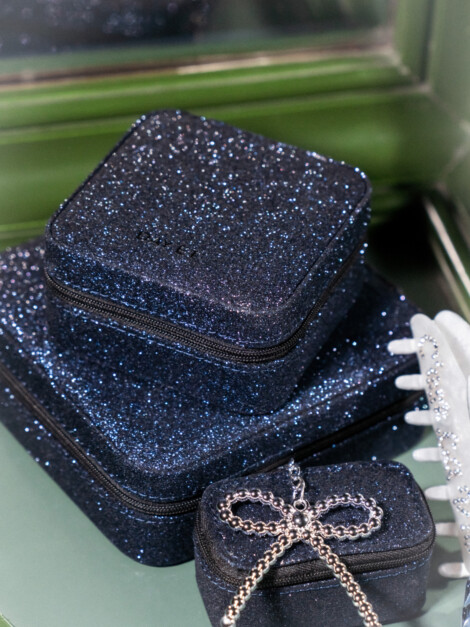 DAY GLITTER JEWELRY SQUARE NAVY BLAZER