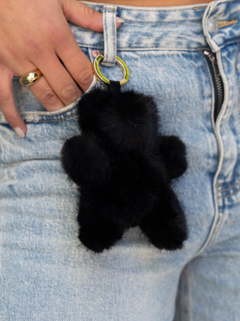 BEAR BAG CHARM BLACK