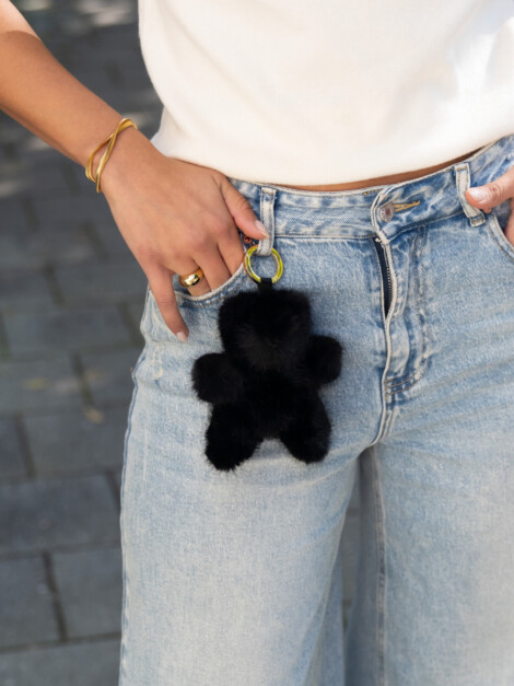 BEAR BAG CHARM BLACK
