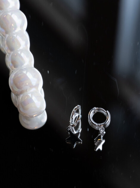 STAR HOOP SILVER