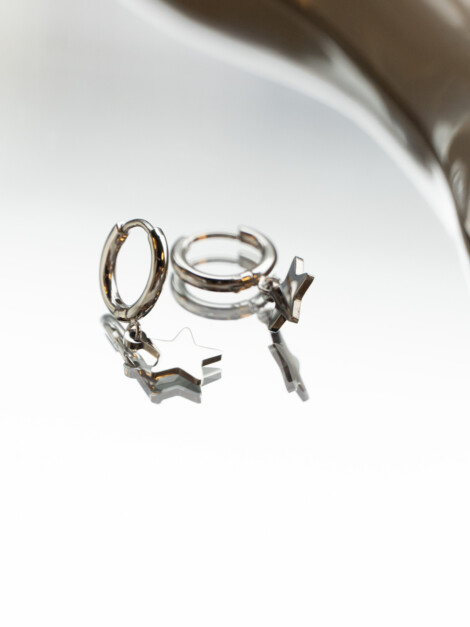 STAR HOOP SILVER