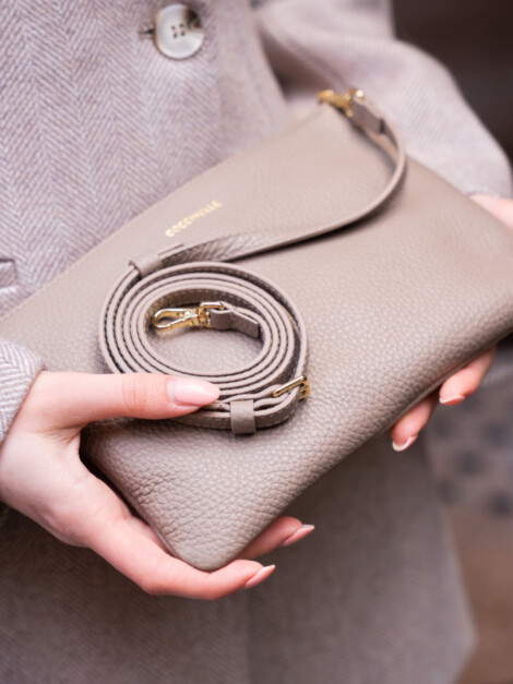 MINI BAG GRAINED WARM TAUPE