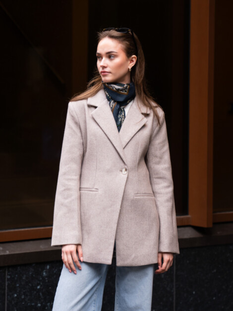 BOWIE HERRINGBONE S BLAZER SAND