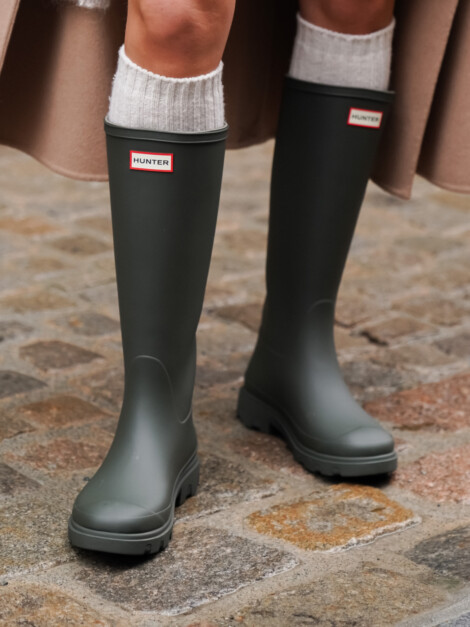 HUNTER DOWNPOUR TALL BOOT OLIVE