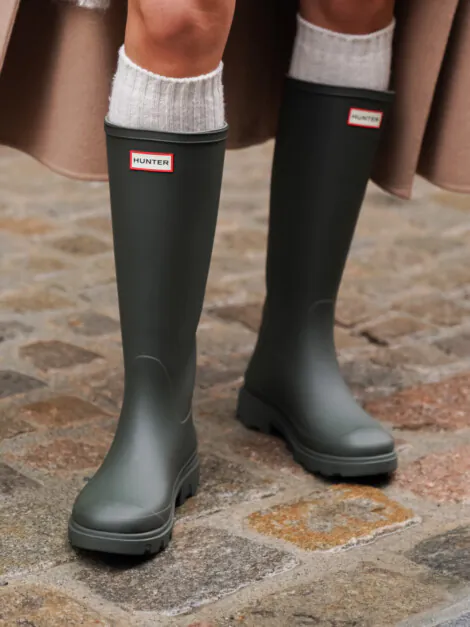 HUNTER DOWNPOUR TALL BOOT OLIVE