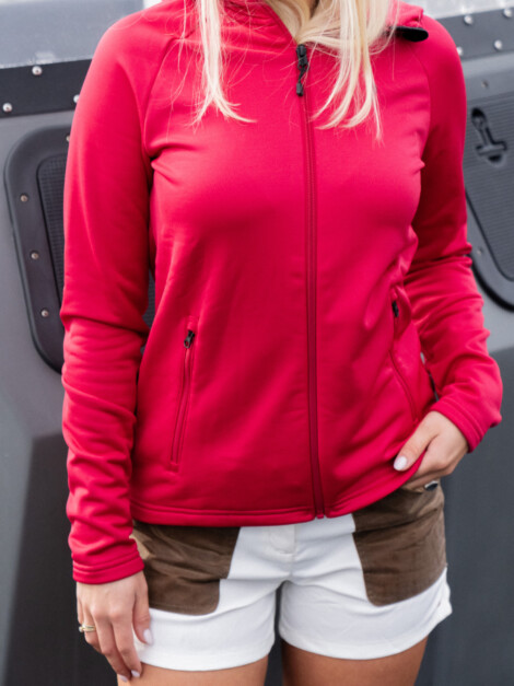 W RIDER ESSENTIALS ZIP HOOD TECH BURGUNDY