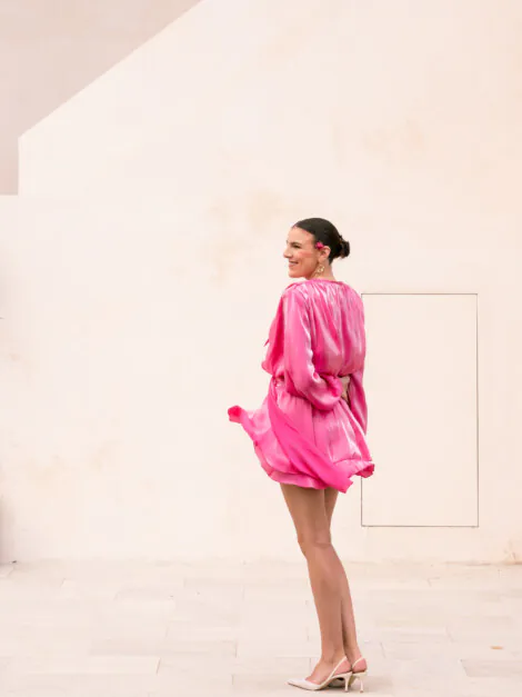 SOFIA DRESS DARK PINK