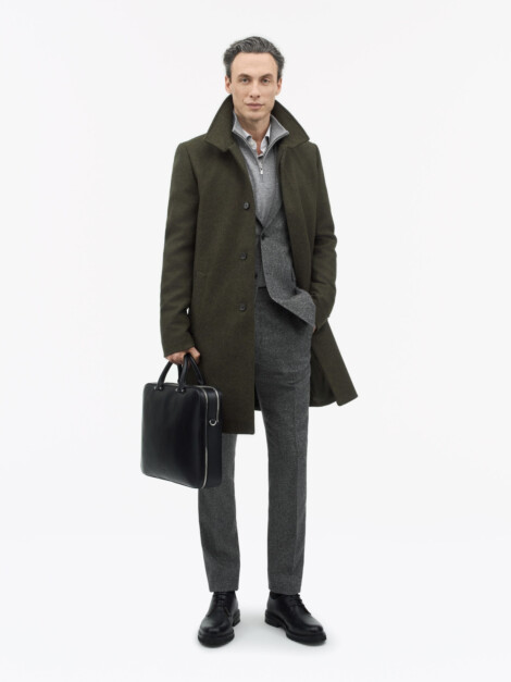 VALISE LARGE LEATHER BRIEFCASE BLACK