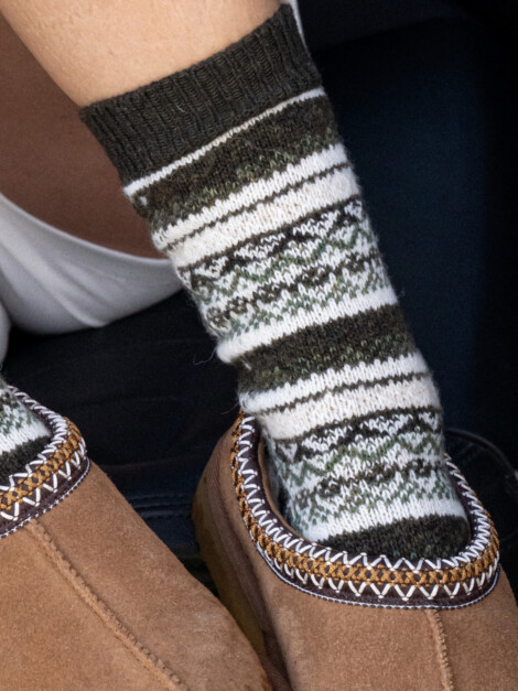 SKAUEN MID CALF SOCKS HUNTER GREEN