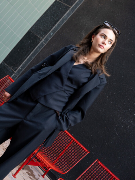 SAMARA MELANGE WAISTCOAT NAVY