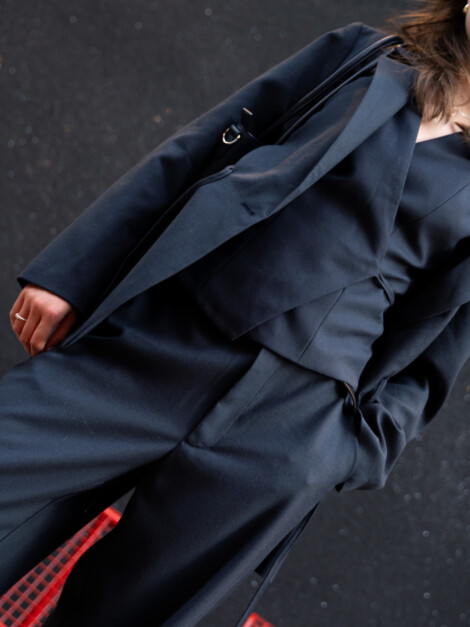 EMMETT MELANGE PANTS NAVY