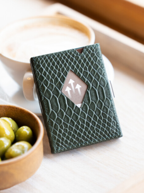 EXENTRI LEATHER WALLET GREEN COBRA