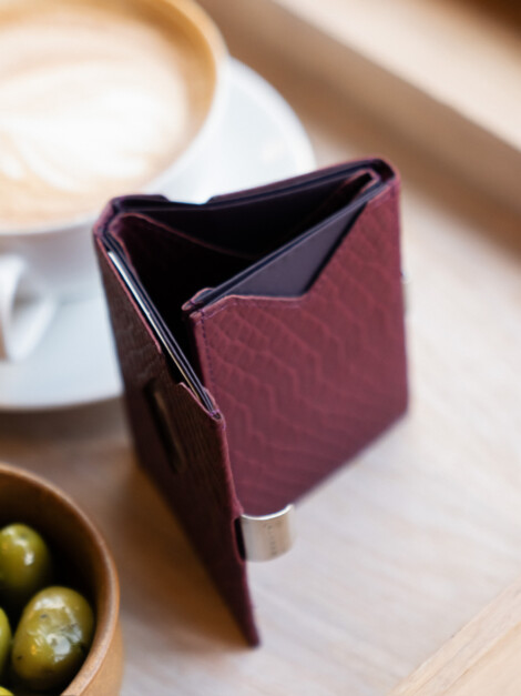 LEATHER WALLET PURPLE COBRA