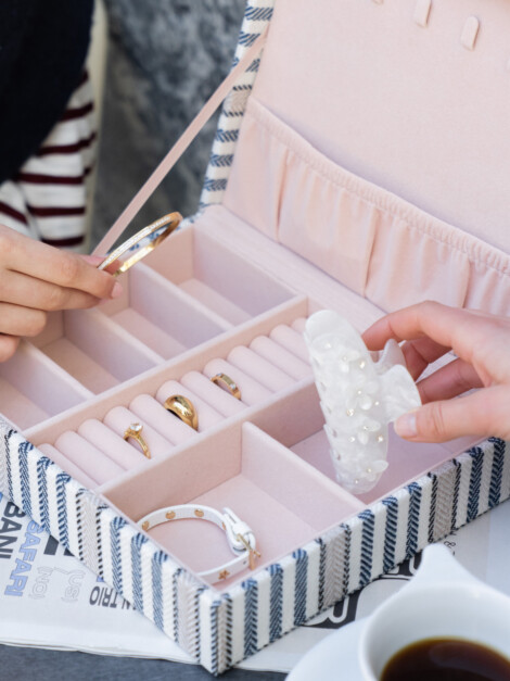 DAY STRIPES JEWELRY CASE LARGE PASTEL PARCHME