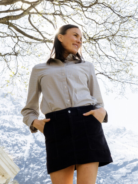CONCORD G.DYED SKIRT FADED NAVY