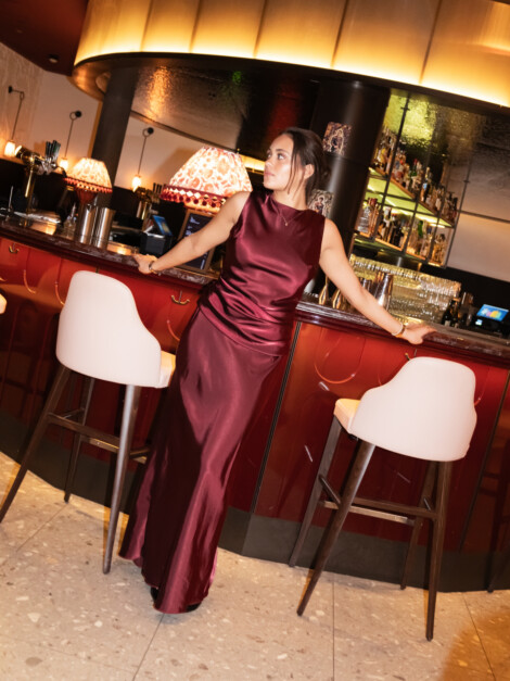 GAIA DRESS BURGUNDY