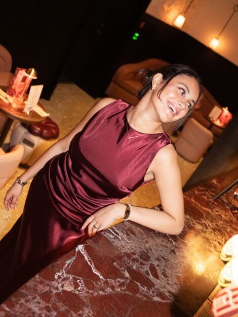 GAIA DRESS BURGUNDY
