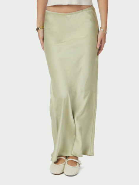 VICKY HEAVY SATEEN SKIRT MINT GREEN