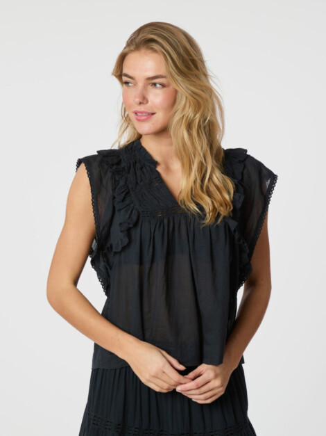 JAYLA S VOILE TOP NAVY