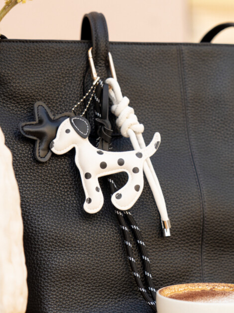 BOULE DISCO DALMATINER STAR CHARM WHITE