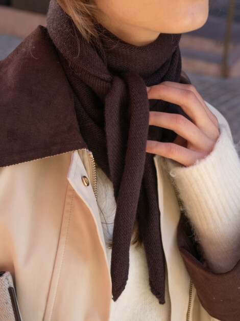 MISTY MEDIUM SCARF CHOCOLATE BROWN
