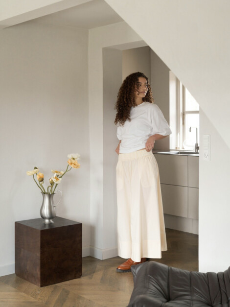 YARA LONG POPLIN SKIRT BUTTER YELLOW