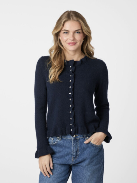 NEO NOIR ELOWEN KNIT BLOUSE NAVY