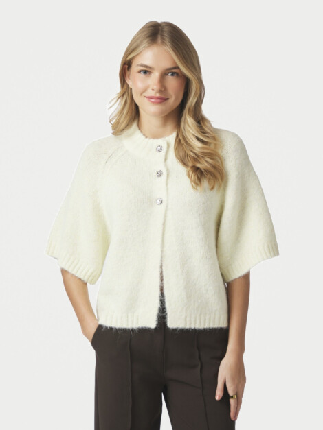BENUTA FLUFFY KNIT CARDIGAN LIGHT YELLOW