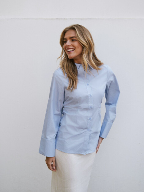 CAROLI POPLIN SHIRT LIGHT BLUE