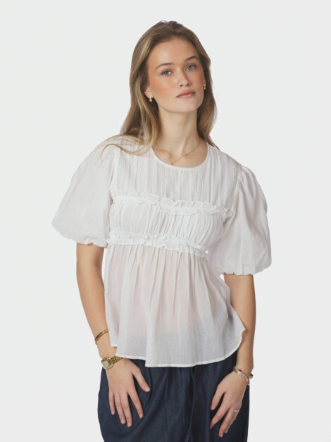 KIRIL S VOILE BLOUSE WHITE