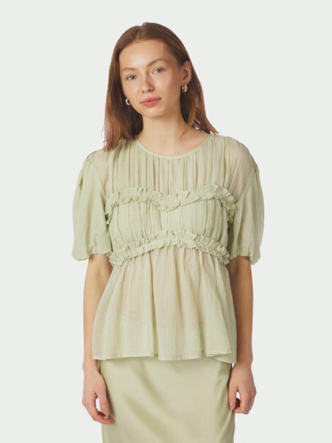 KIRIL S VOILE BLOUSE PISTACHIO