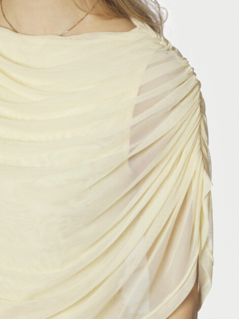 COTTUNA DRAPY MESH TOP LIGHT YELLOW