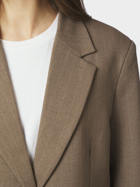 GABY PINSTRIPE BLAZER TAUPE