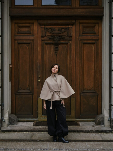 ZANNA TRENCH CAPE SAND