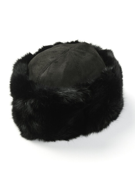 NAPPI FAUX FUR HAT BLACK