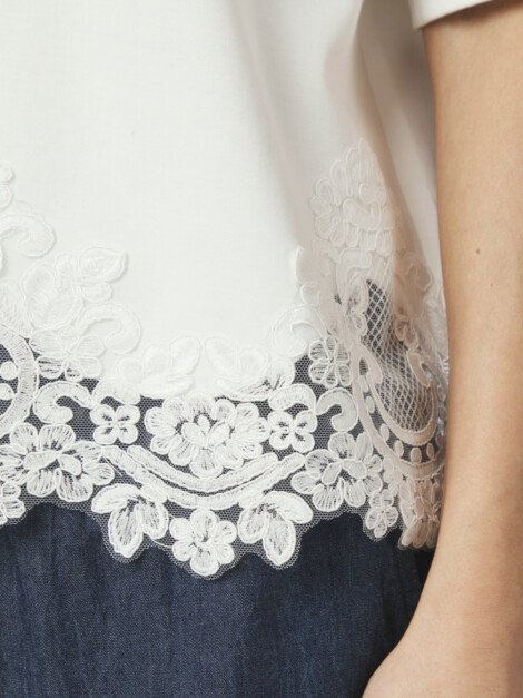 IRIA LACE TEE WHITE