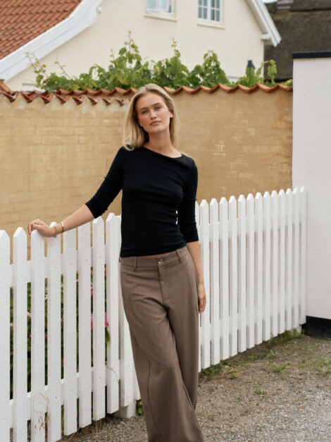 ESSIALL PINSTRIPE PANTS TAUPE