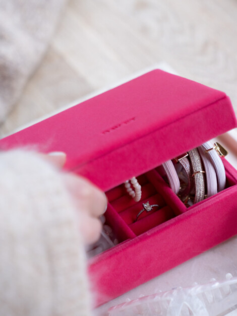 DAY VELVET JEWELRY CASE SMALL DIVA PINK
