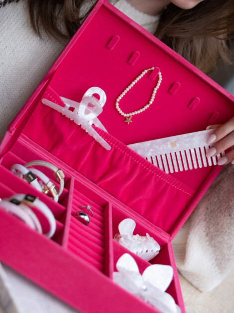 DAY VELVET JEWELRY CASE LARGE DIVA PINK