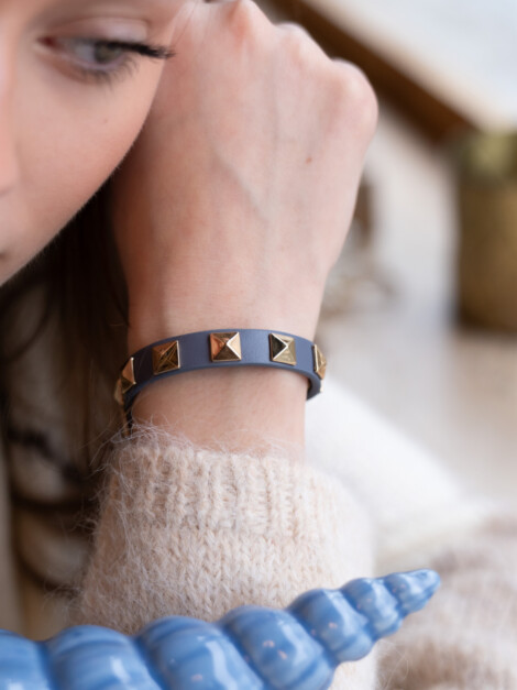 STUDSARMBÅND STEEL BLUE