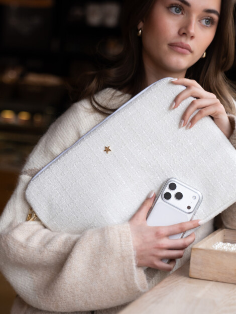 TWEED MAC COVER OFF WHITE