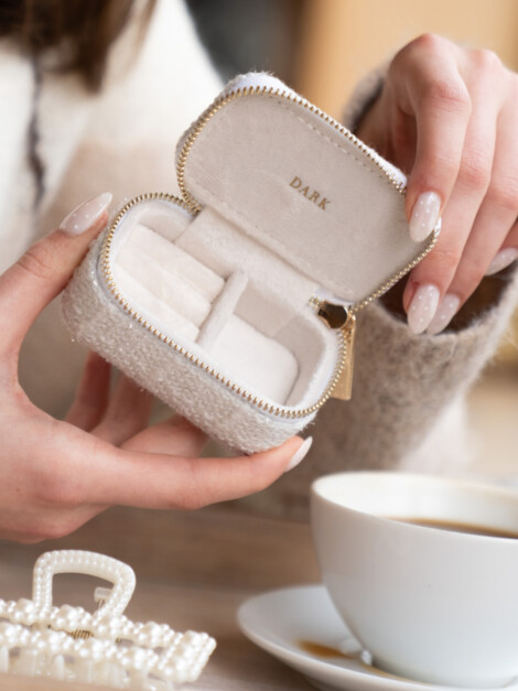 TWEED JEWELLERY BOX MICRO OFF WHITE