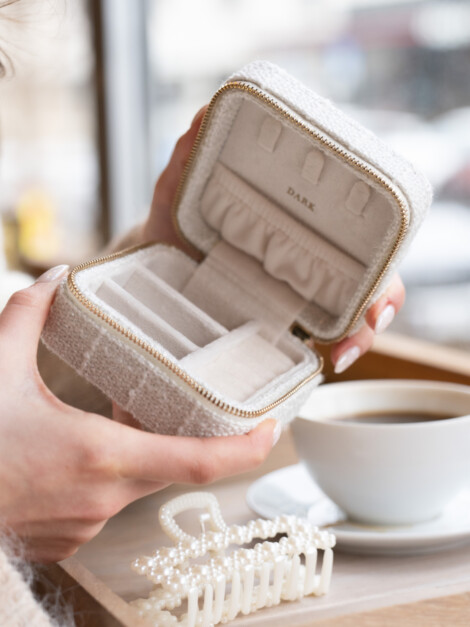 TWEED JEWELLERY BOX MINI OFF WHITE