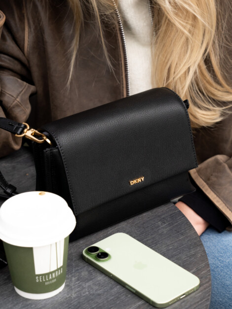 ALYA FLAP CROSSBODY BLACK