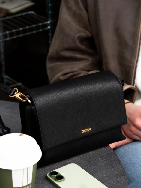 ALYA FLAP CROSSBODY BLACK