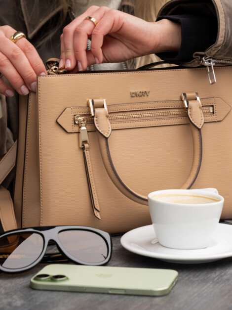 BRYANT AVE SM SATCHEL CAPPUCINO